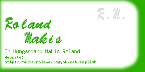 roland makis business card